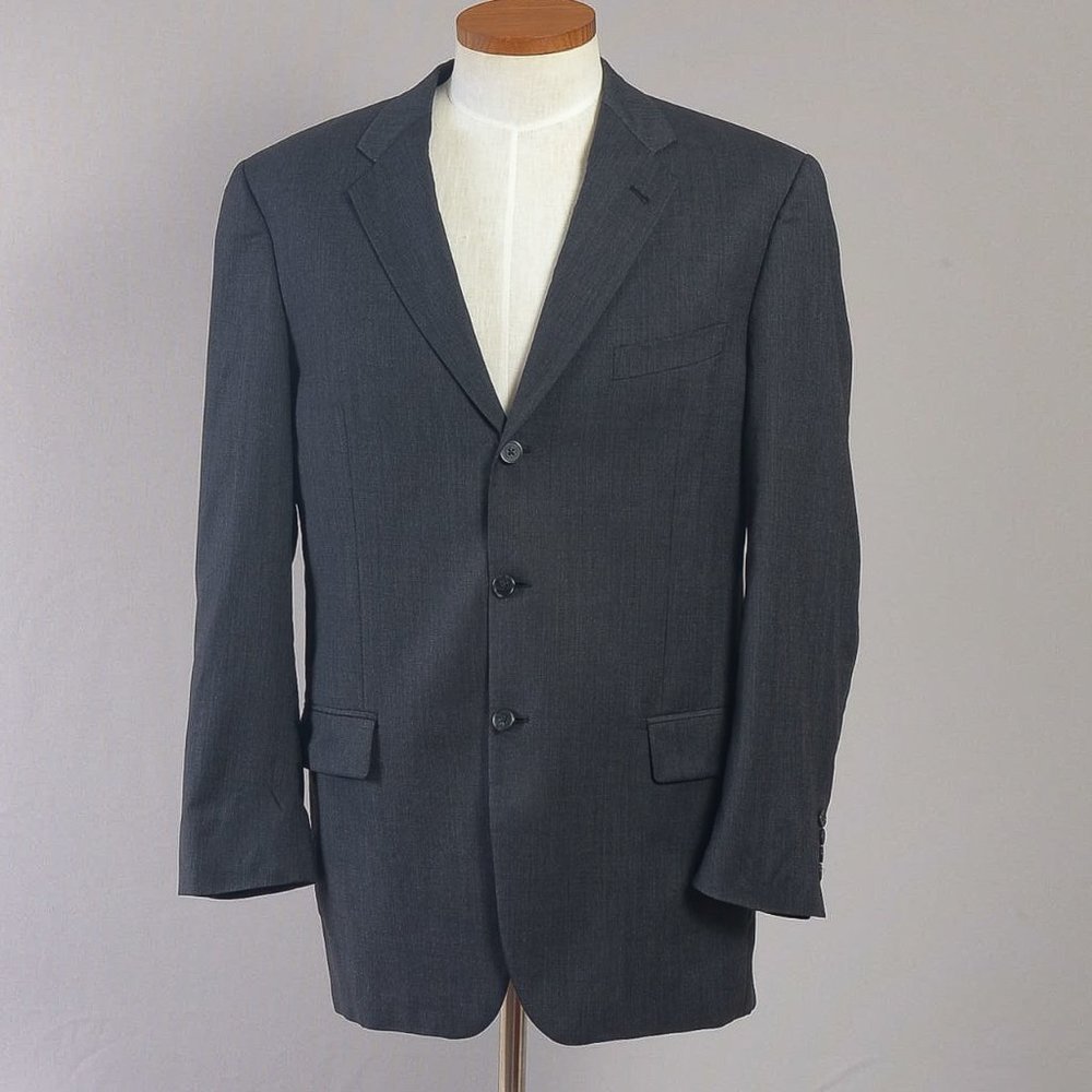 Joseph Abboud Mens Coat Blazer Wool Gray 41L
